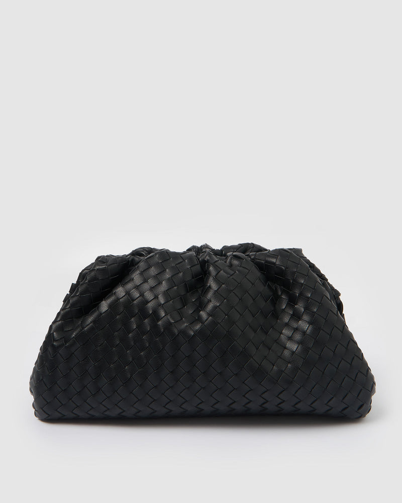 Izoa Vincenza Woven Bag Black - The Zebra Effect