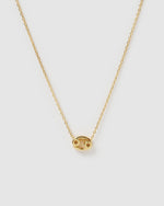 Izoa Cancer Star Sign Symbol Necklace Gold