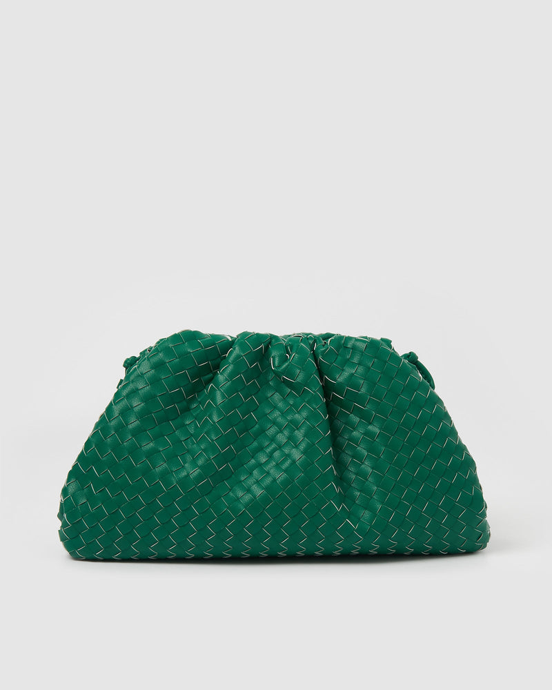 Izoa Vincenza Woven Bag Green - The Zebra Effect