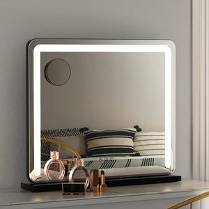 The Zebra Effect Health & Beauty > Makeup Mirrors Embellir Makeup Mirror With Light Hollywood Vanity LED Tabletop Mirrors 50X60CM MM-E-FRAME-5060LED-BK