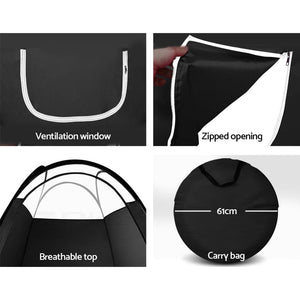 Portable Pop Up Tanning Tent - Black - The Zebra Effect