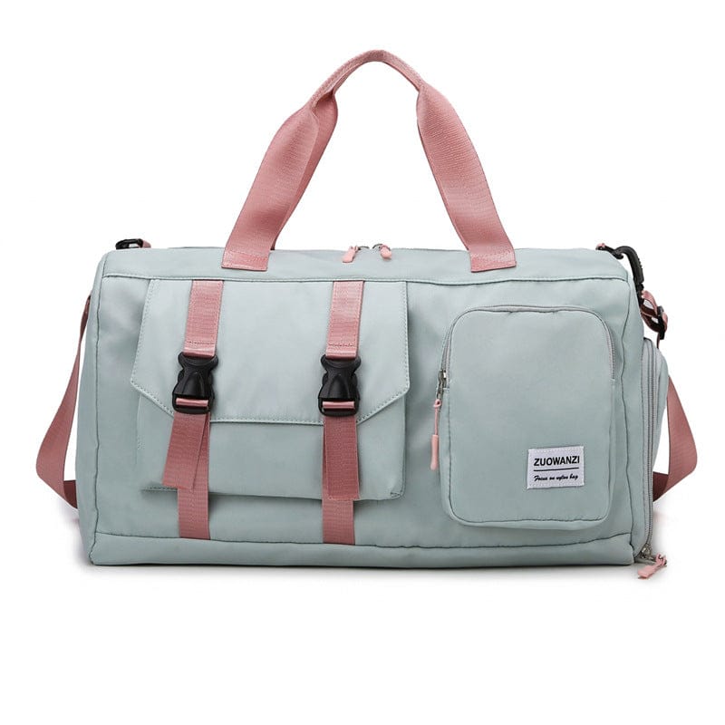 Green-pink Holographic Gym Duffel Bag - Dry Wet Separation - Large Cap