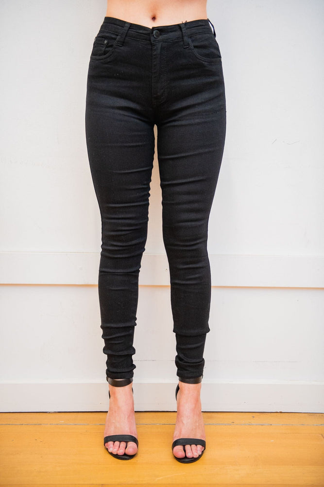 Country Denim Jeans Country Denim Australia Black Plain Jean - Full Length Skinny