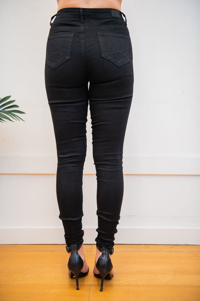 Country Denim Jeans Country Denim Australia Black Plain Jean - Full Length Skinny