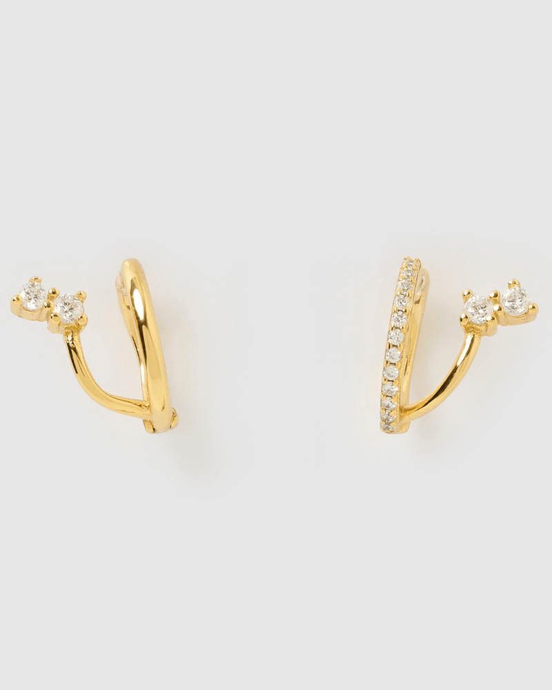 Izoa Colette Huggie Earrings Gold