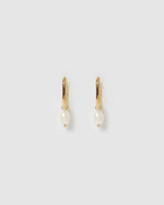 Izoa Penelope Freshwater Pearl Earrings Gold