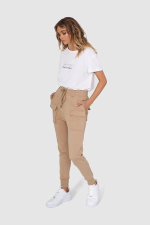 Madison The Label Maxwell Joggers Beige - The Zebra Effect