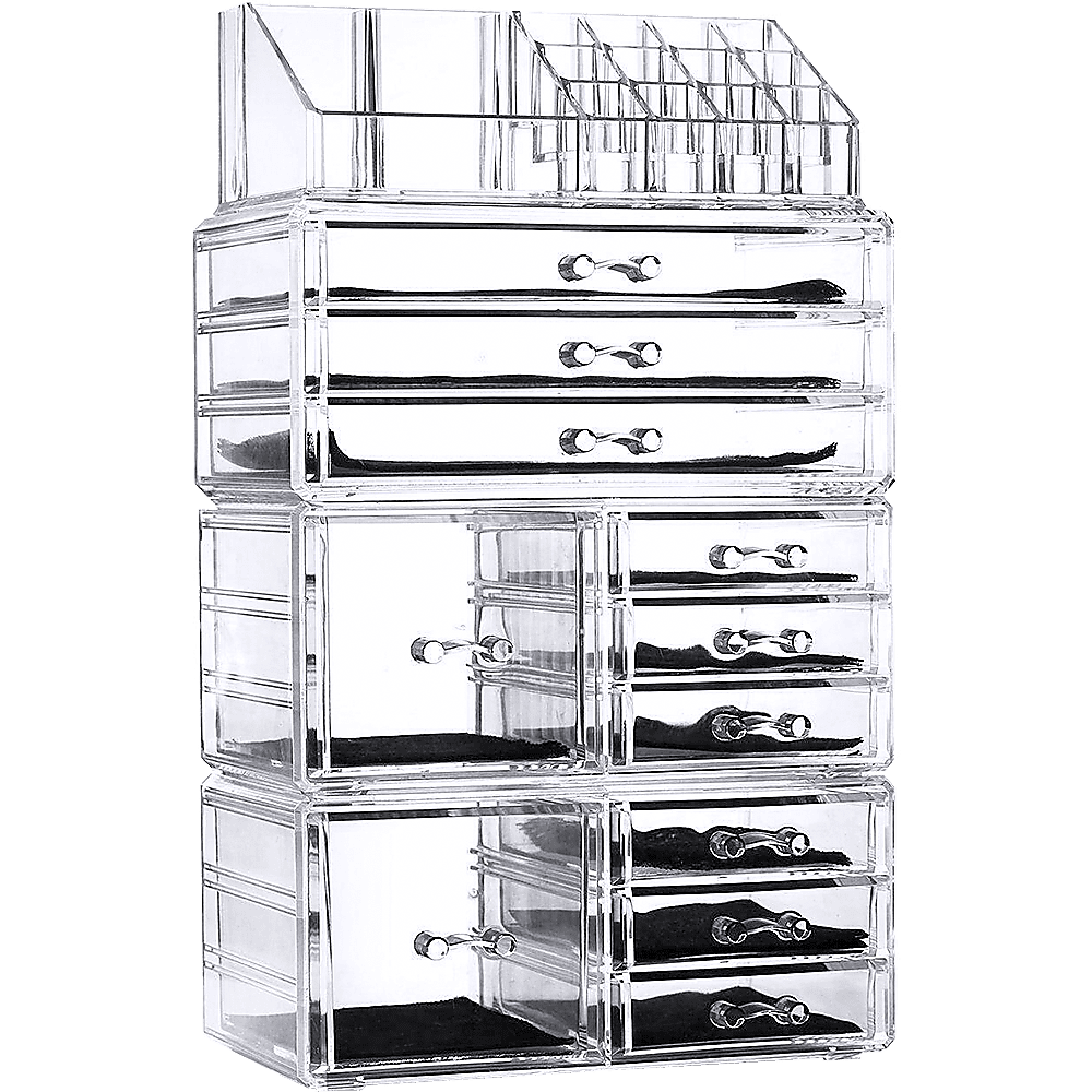 The Zebra Effect Health & Beauty > Cosmetic Storage 11 Drawers Clear Acrylic Tower Organiser Cosmetic jewellery Luxury Storage Cabinet V63-831611