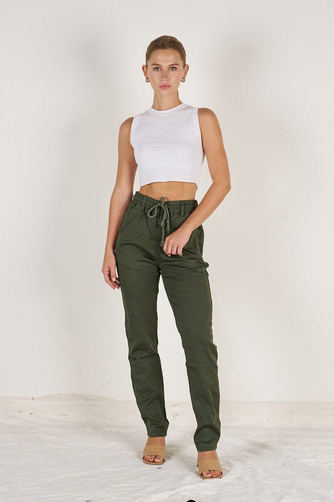 Wakee Denim Chino Pant - Khaki 7126