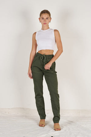 Wakee Denim Chino Pant - Khaki 7126