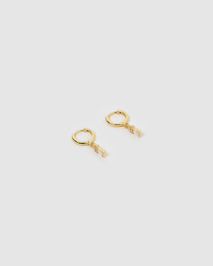 Izoa Carissa Huggie Earrings Gold