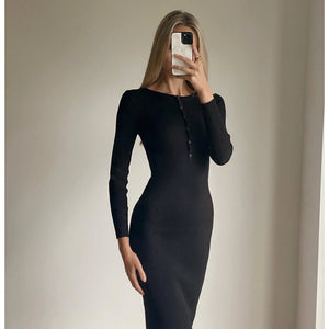 Long sleeve knot dress outlet
