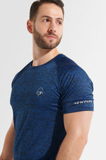 All Day Every Day Tee Marl - Marl Blue