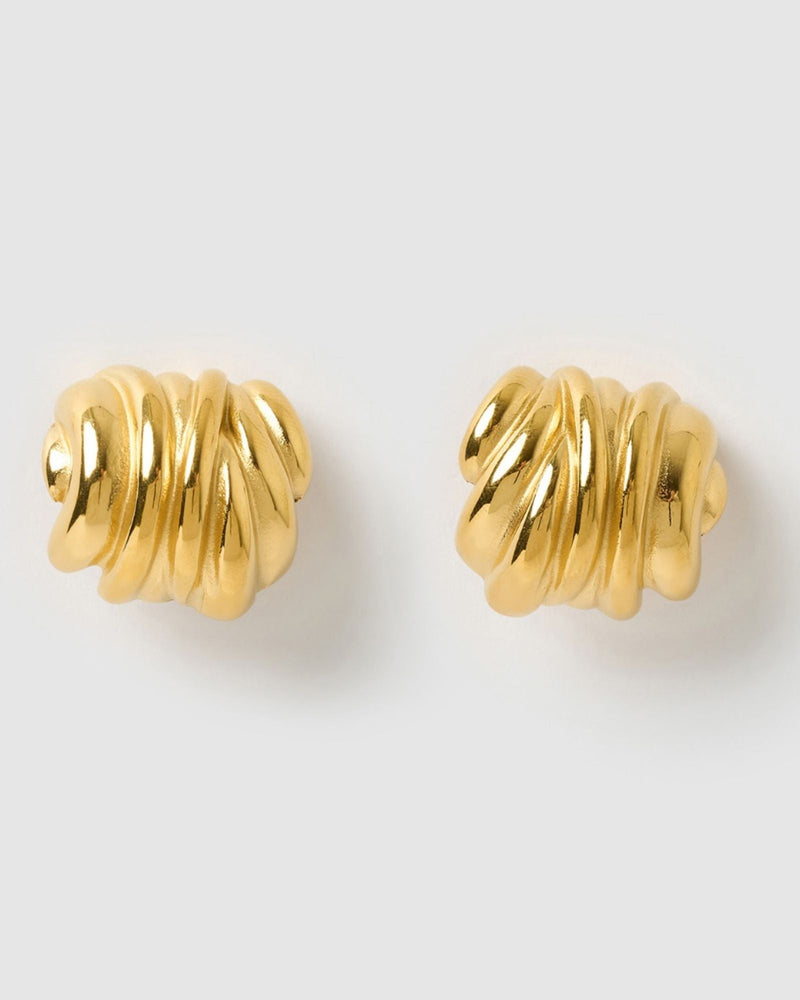Izoa Aimee Stud Earrings Gold