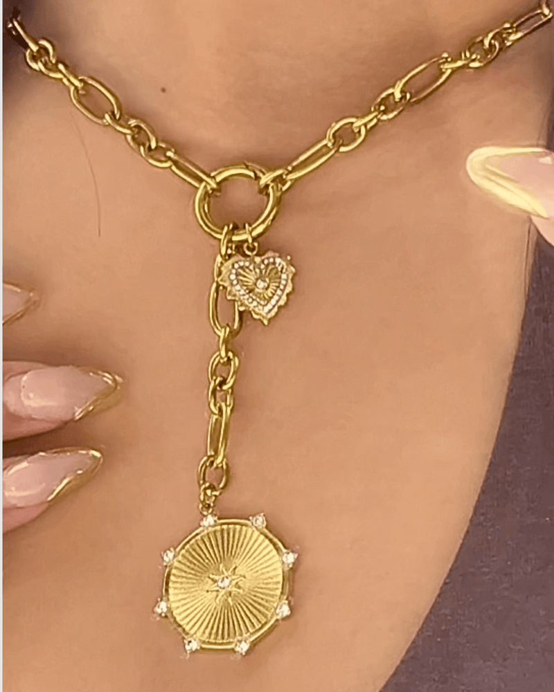 Izoa Amanda Pendant Necklace Gold