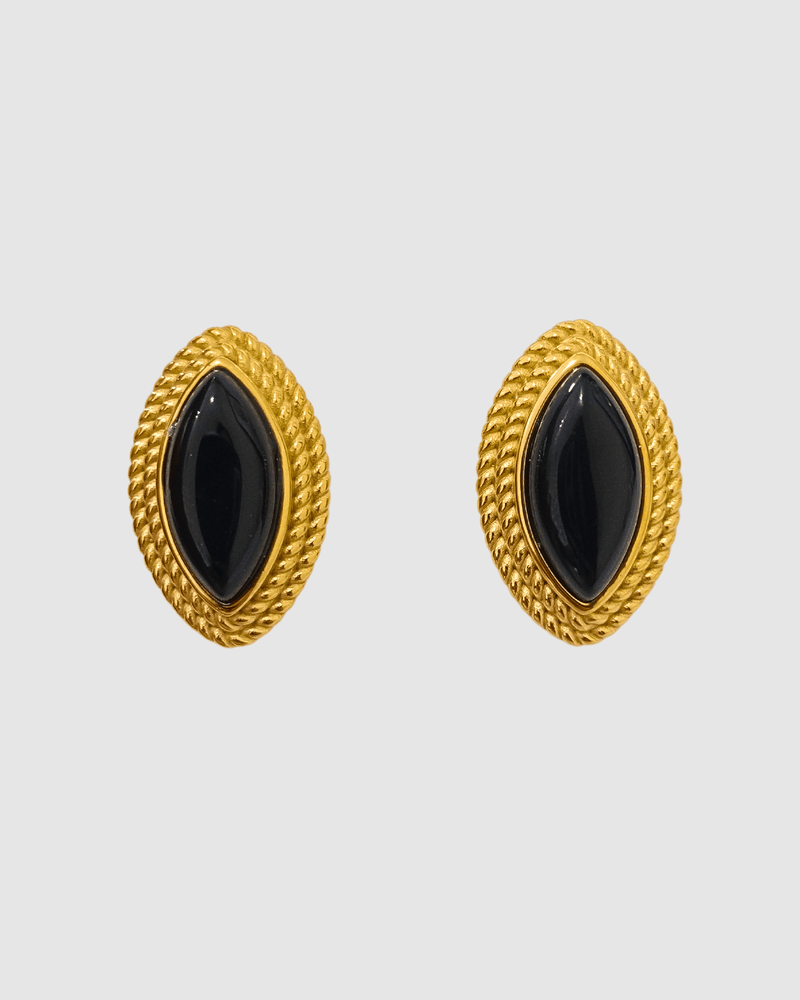 Izoa Amara Stud Earring Black