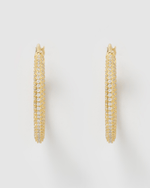 Izoa Alexa Hoop Earrings Gold