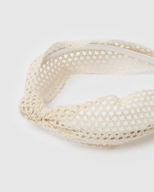 Izoa Hair Accessories Izoa Arielle Headband White IZ-ARIELLE-WHITE
