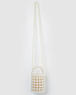Izoa Besito Pearl Handbag White