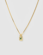 Izoa Cairo Necklace Gold Green