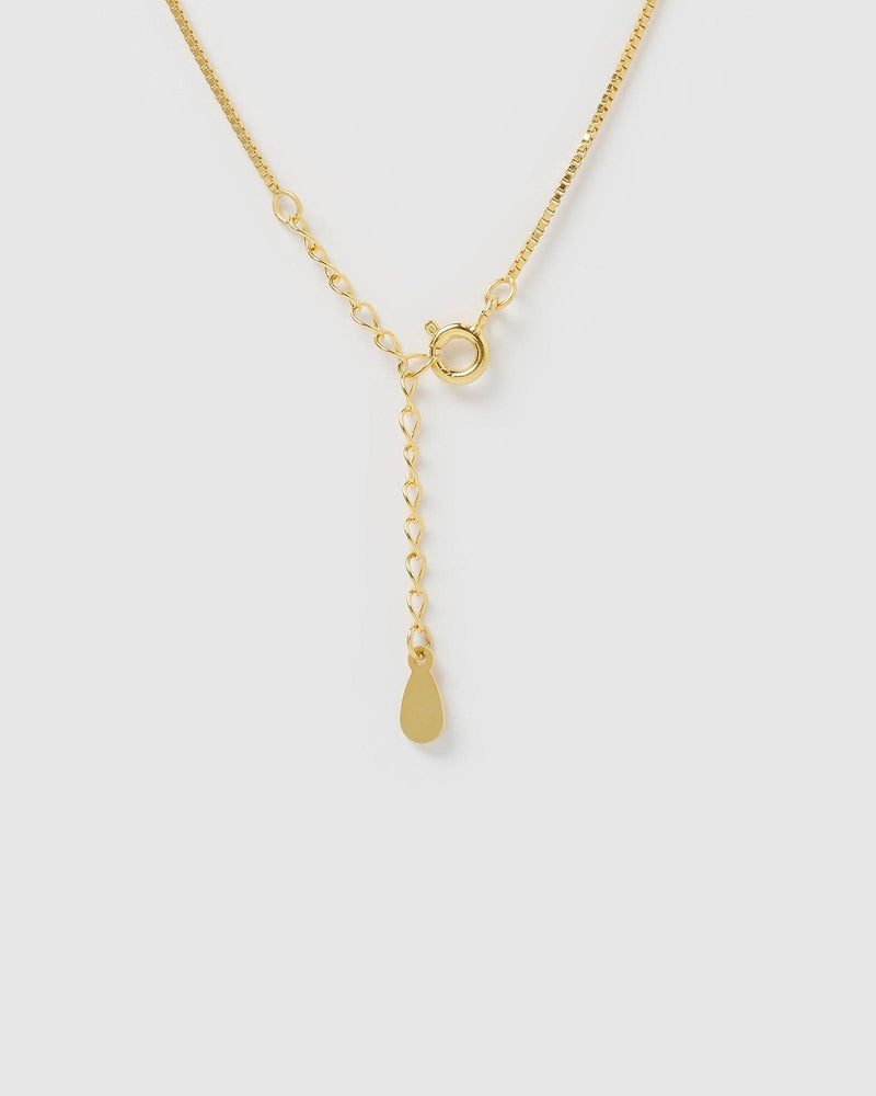Izoa Necklace Izoa Cairo Necklace Gold Green IZ-CAIRONECK-GLD