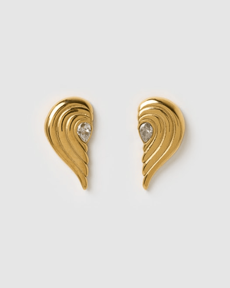 Izoa Catalina Stud Earrings Gold