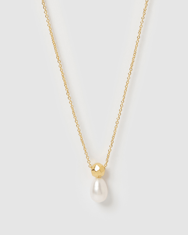 Izoa Christabel Pearl Necklace Gold