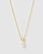 Izoa Christabel Pearl Necklace Gold