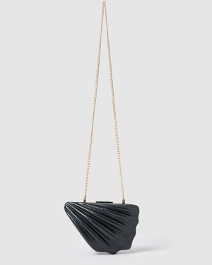 Izoa Clamshell Clutch Black