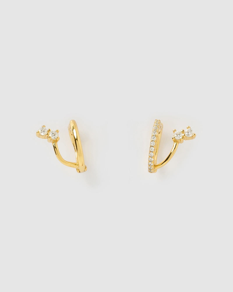 Izoa Colette Huggie Earrings Gold