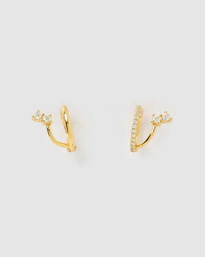 Izoa Colette Huggie Earrings Gold