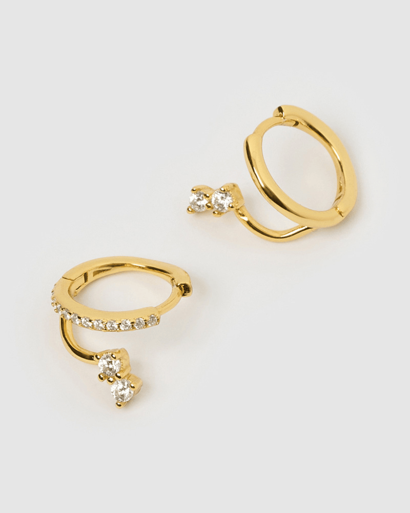 Izoa Colette Huggie Earrings Gold