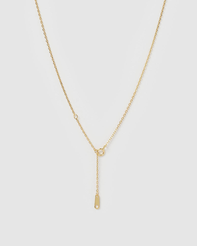 Izoa Compass Pendant Necklace Gold