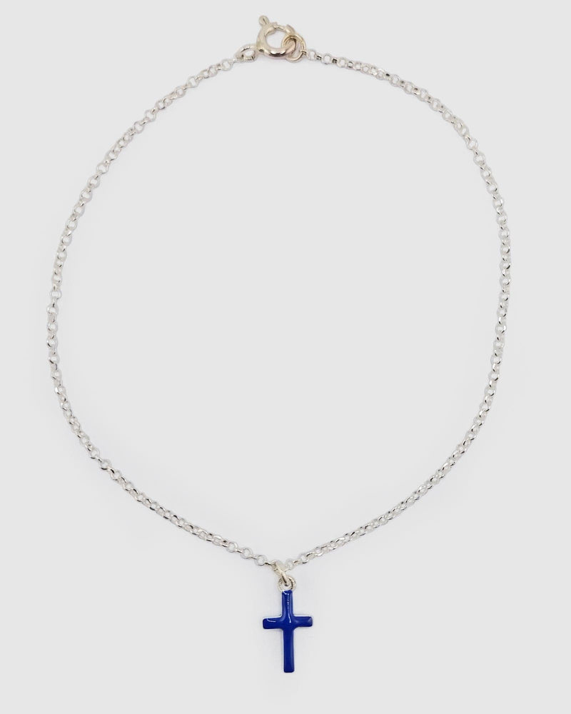 Izoa Blue Cross Bracelet