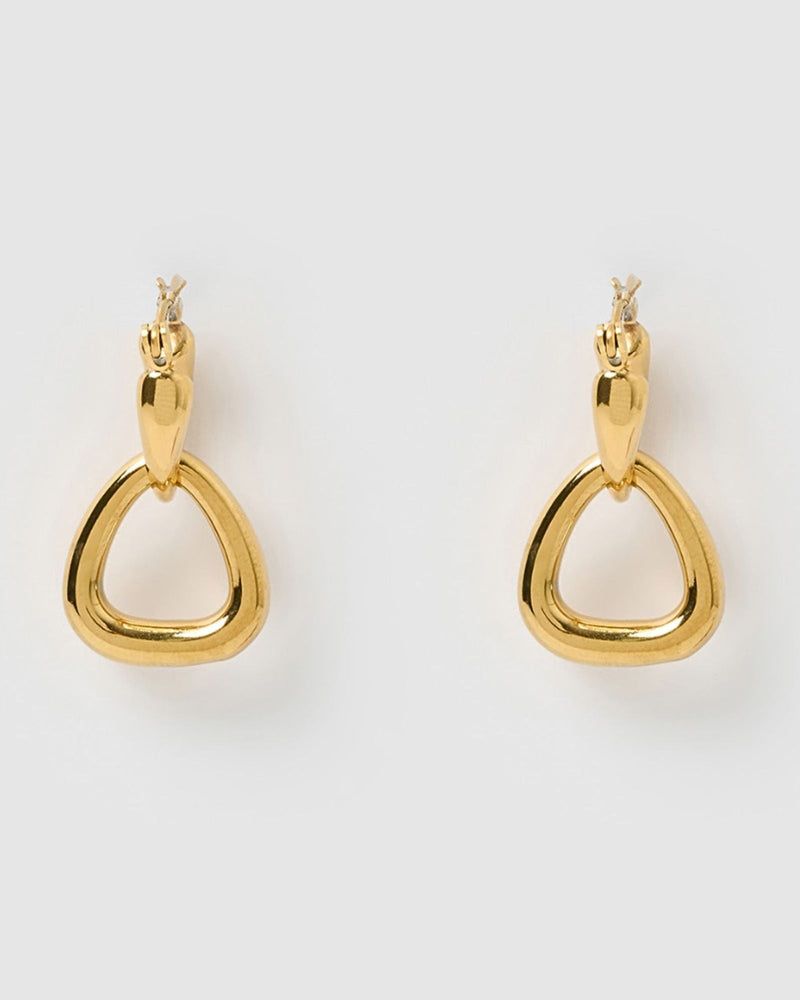 Izoa Darcy Hoop Earrings Gold