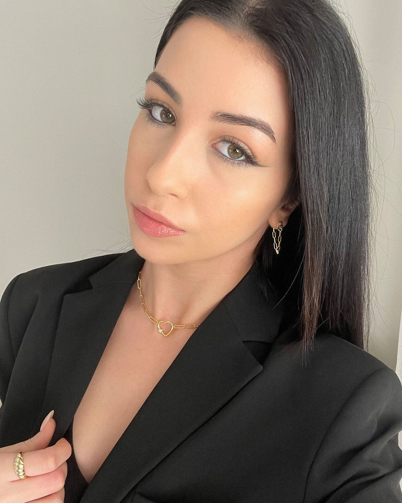 Izoa Dawn Drop Stud Earrings Gold