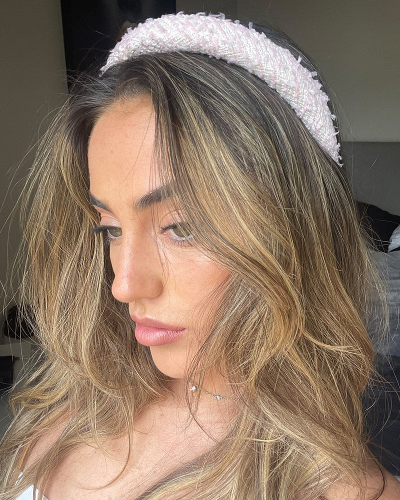 Izoa Delilah Headband Baby Pink