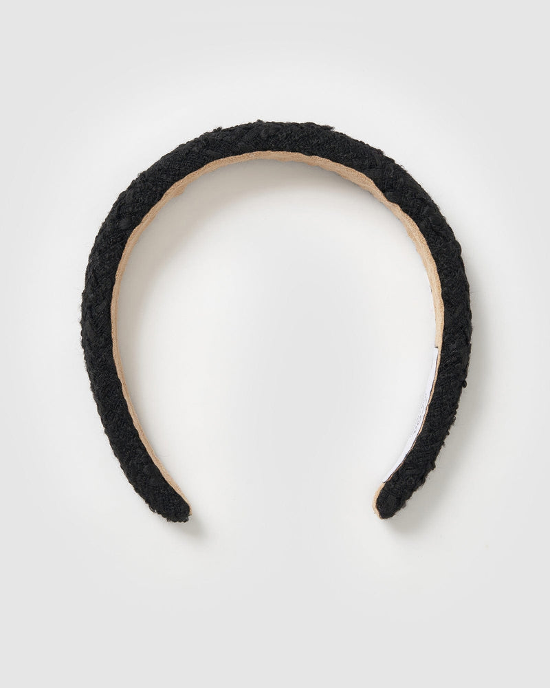 Izoa Hair Accessories Izoa Delilah Headband Black IZ-DELILAHHEAD-BLK