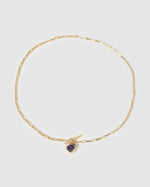 Izoa Dusk Necklace Gold Purple