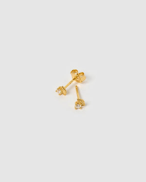 Izoa Earrings Izoa Mira Stud Earrings Gold IZ-E-C11053