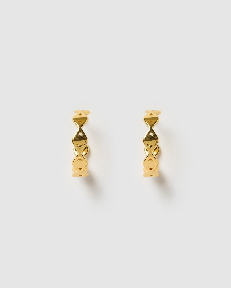 Izoa Earrings Izoa Adelle Hoop Earrings Gold IZ-E-H1108