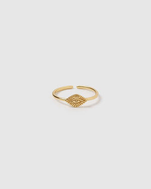 Izoa Rings Izoa Egyptian Eye Ring Gold IZ-EGYPTEYE-GOLD