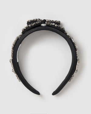 Izoa Accessories Izoa Emma Headband Black/Silver IZ-EMMAHEAD-BLKSILV