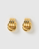 Izoa Fusion Stud Earrings Gold
