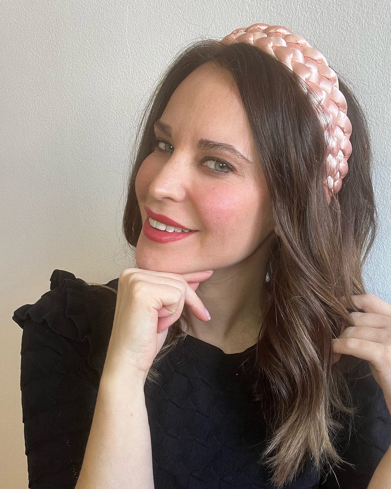 Izoa Hair Accessories Izoa Gabriella Headband Baby Pink IZ-GABRIELLAHEAD-BABYPINK