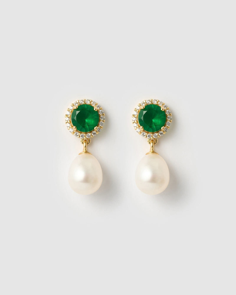 Izoa Jane Drop Earrings Pearl