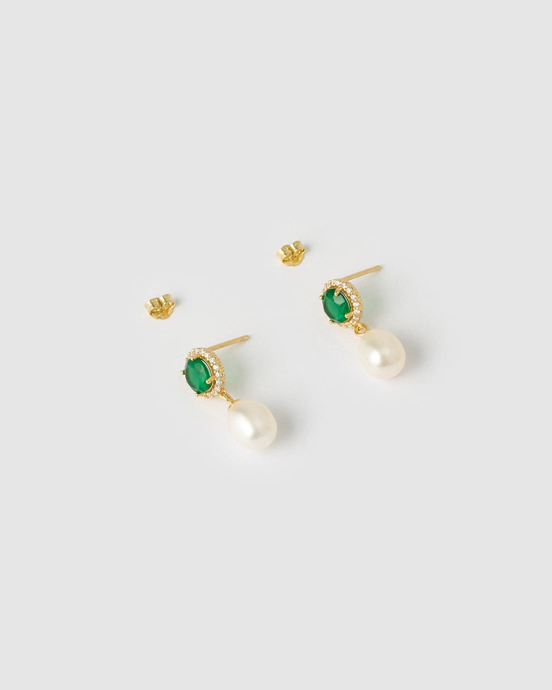 Izoa Jane Drop Earrings Pearl