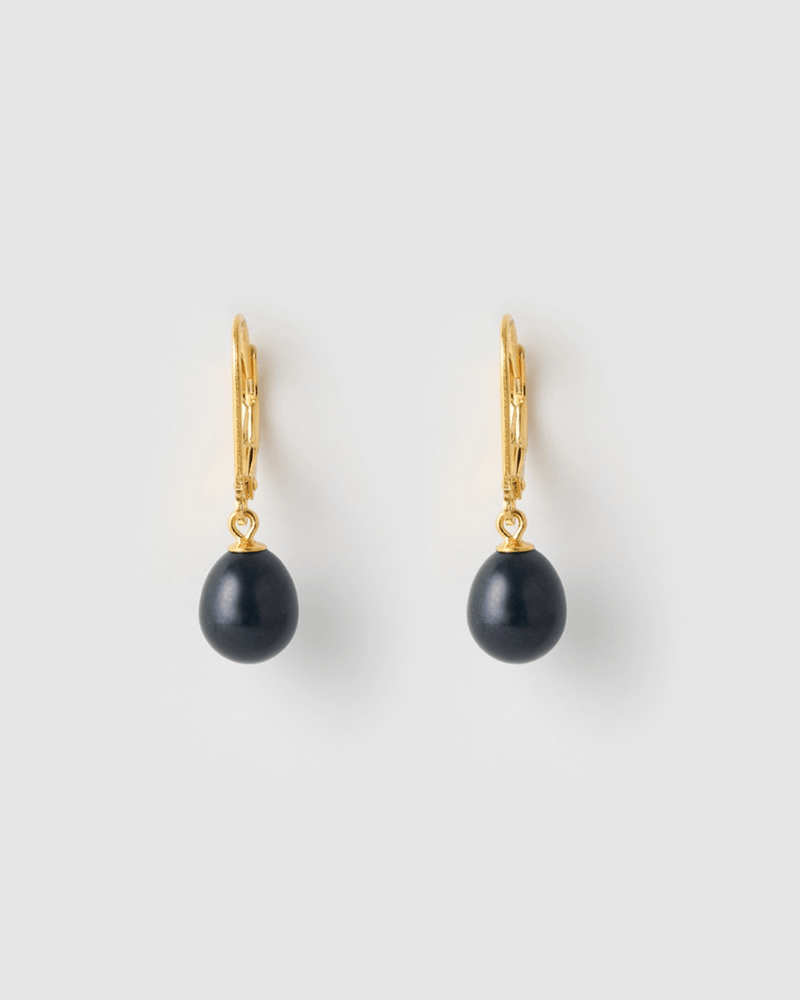 Izoa Juliet Earrings Navy Pearl