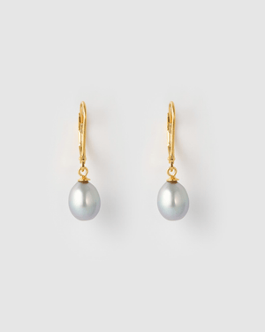 Izoa Juliet Earrings Silver Pearl