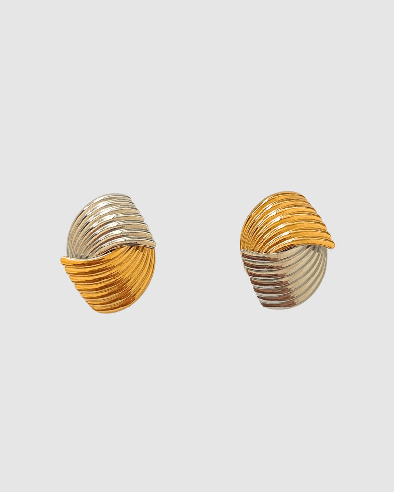 Izoa Kalina Stud Earrings Mix Metal